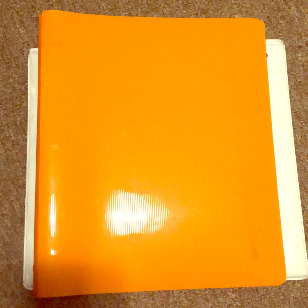 Orange binder